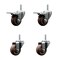 Service Caster 3 Inch High Temp Glass Filled Nylon 34 Inch Stem Caster Set 2 Total Lock Brakes SCC-TSTTL20S314-GFNSHT-34212-2-S-2 - alternate 1